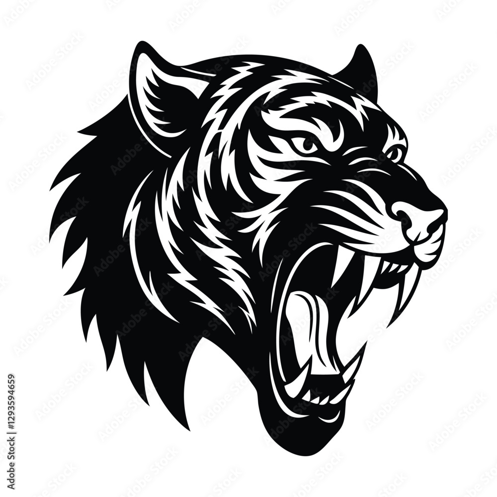 Fototapeta premium taiger head icon vector image 