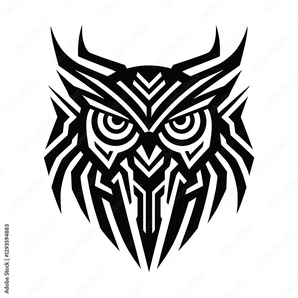 Obraz premium Tribal Geometric Owl Illustration