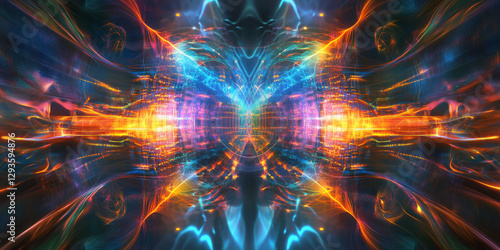 A mesmerizing futuristic AI-driven next-gen wireless communication system, displaying glowing cybernetic ultra-fast 6G network pathways, pulsating holographic real-time data transmission grids, and