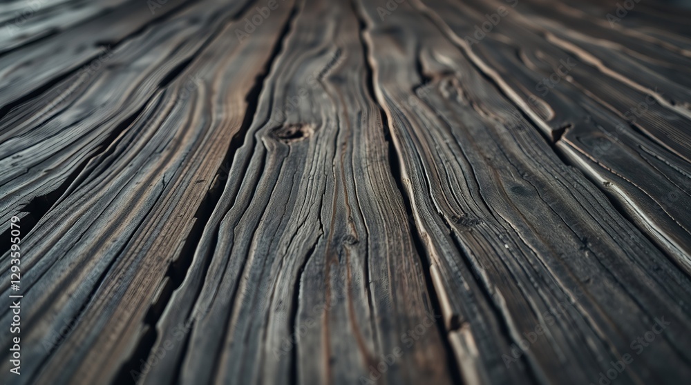 Fototapeta premium High-resolution stock photo a top-down, commercial quality image showing a raw, untreated wooden log with ... The log features a rugged texture with earthy brown and gray tones within