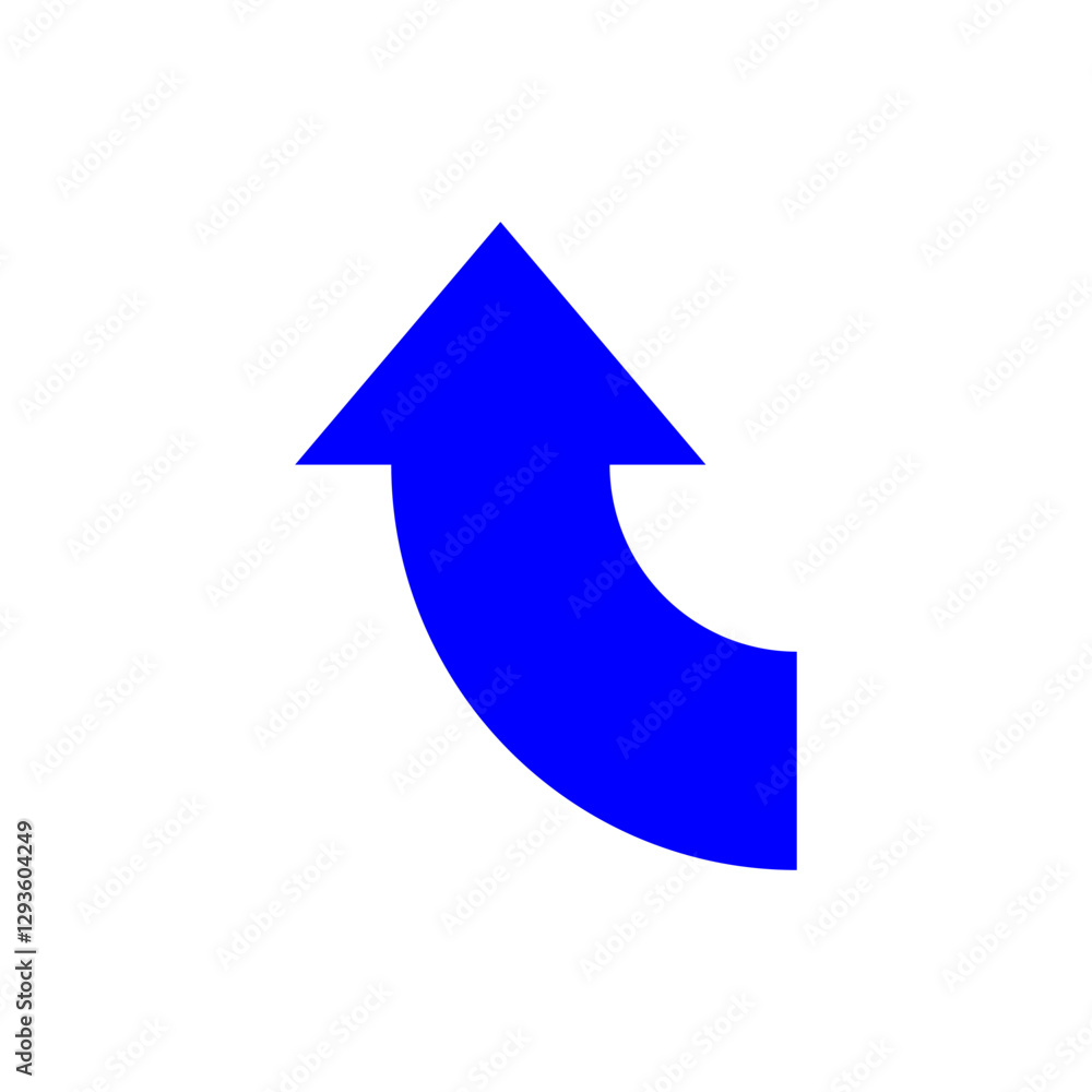 Bent wide arrow. Semicircular curved rounded shape. Bent wide arrow. Semicircular curved rounded shape.