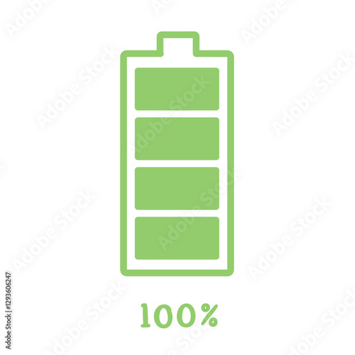 電池残量　100%　イラスト