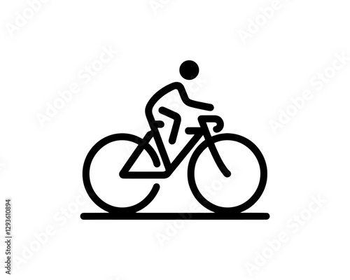 silhouette of a cyclist on a bicycle