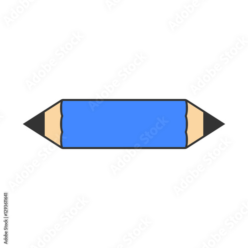 A large long wide wooden pencil sharpened on both sides.