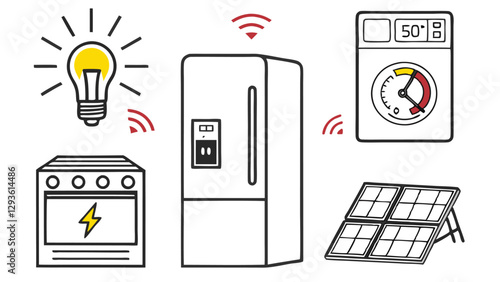 set of household appliances