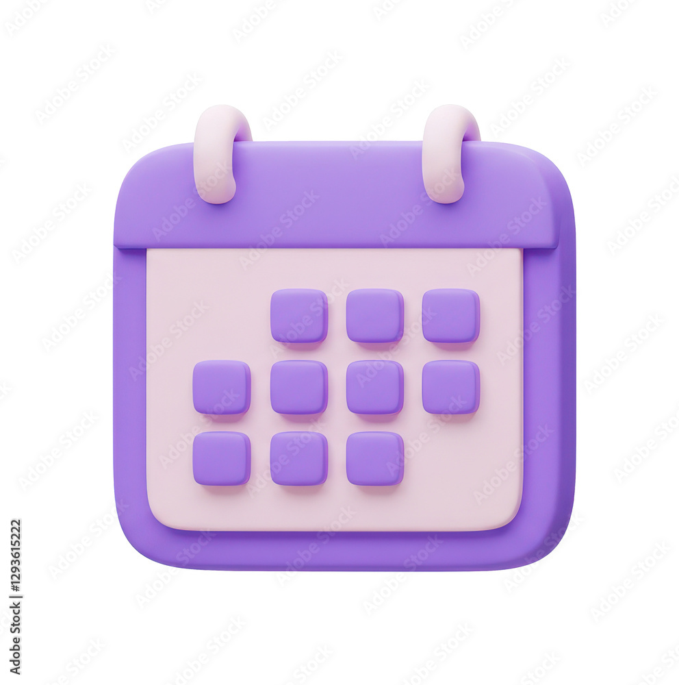 purple calendar icon isolated on white purple calendar icon isolated on white