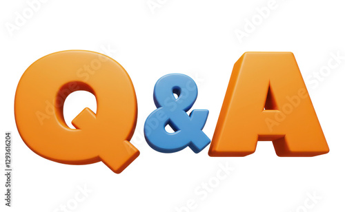 Q and A - question and answer, word written on 3d icon