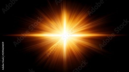Bright Golden Radiance Starburst Explosion Light