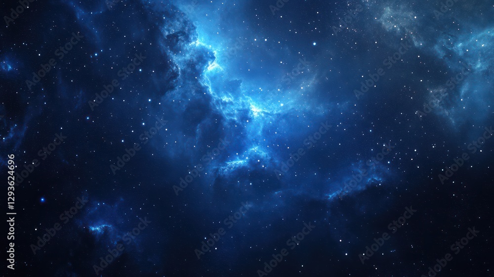 Fototapeta premium Deep space nebula, cosmic clouds, star clusters, celestial background, perfect for science fiction, educational posters, or digital art