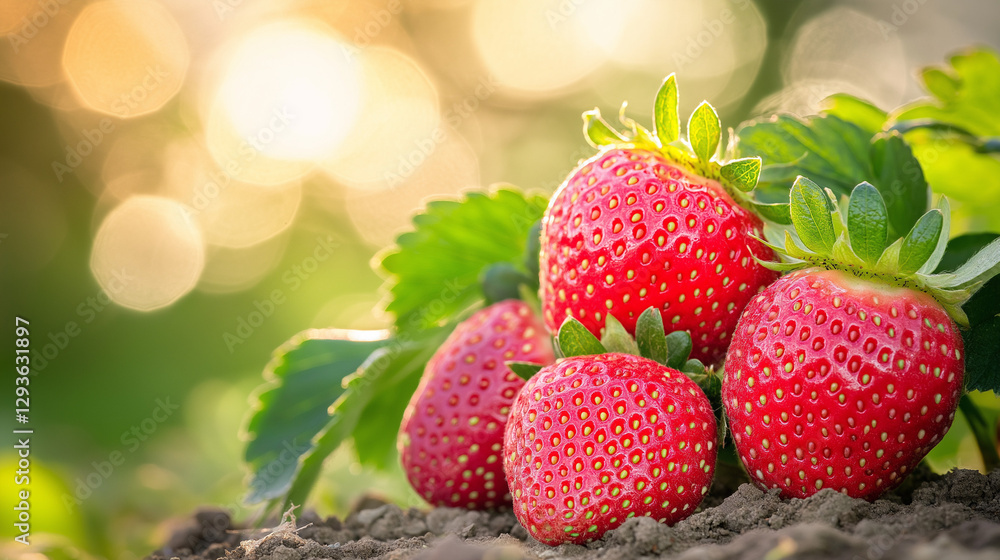 Fresh Strawberries in the Garden Fresh Strawberries in the Garden