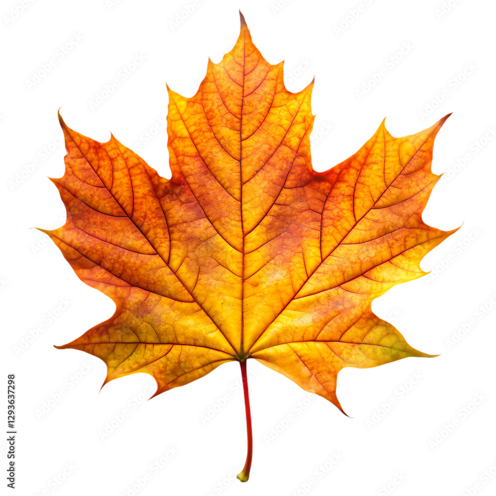 Single Vibrant Autumn Maple Leaf Isolated Black Background red fall gold tree plant image stock Single Vibrant Autumn Maple Leaf Isolated Black Background red fall gold tree plant image stock
