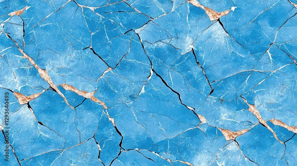 Fototapeta premium Blue marble texture with golden veins on a white background, ideal for design projects.