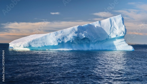 Wallpaper Mural ocean coastline. massive iceberg floating in calm ocean waters, showcasing stunning blue hues Torontodigital.ca