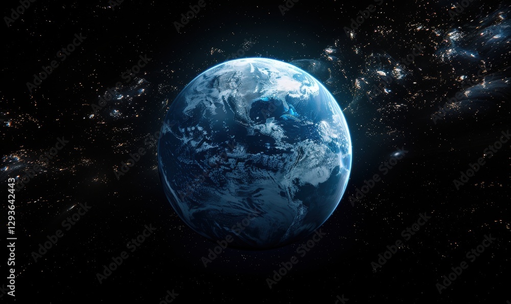 Obraz premium Earth from Space: A Stunning Cosmic View of Our Blue Planet