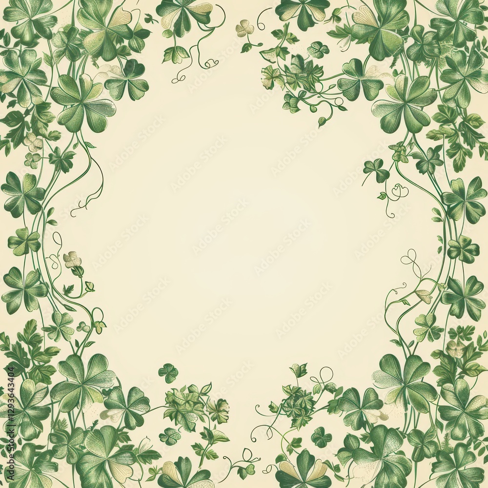 Elegant Green Leaf Border Frame for Springtime Designs Elegant Green Leaf Border Frame for Springtime Designs