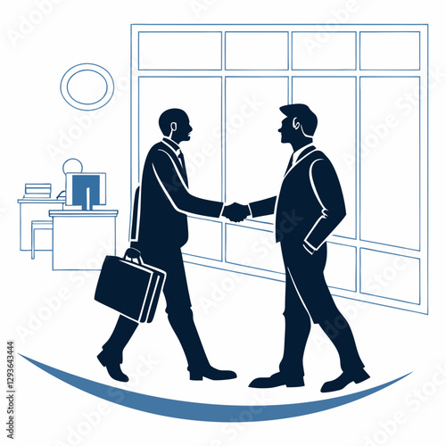 Set Of Business People Silhouettes In Action Vector Illustration Isolated On A White Background .business character
employee management
business leader
corporate illustration
management
