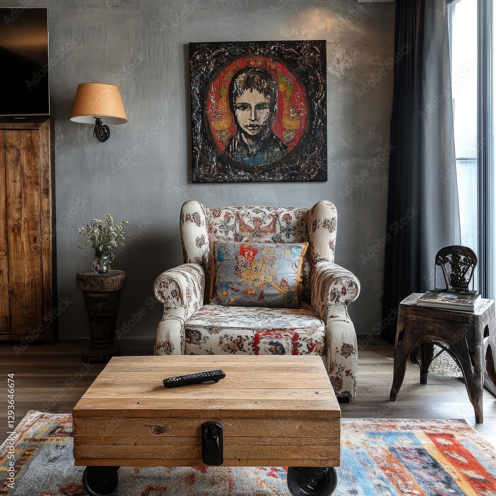 Cozy student's studio with modern style. Cozy student's studio with modern style.