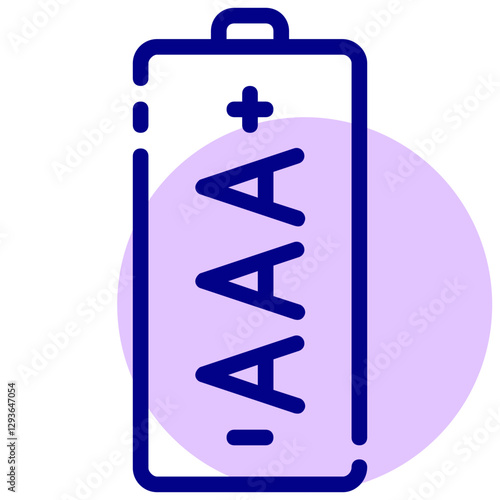 aaa battery vector mixed outline icon