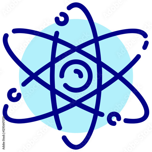 atomic vector mixed outline icon