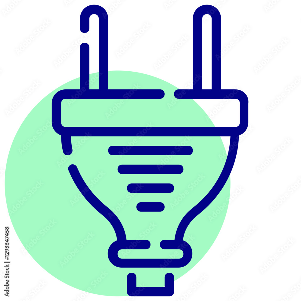 Obraz premium plug vector mixed outline icon