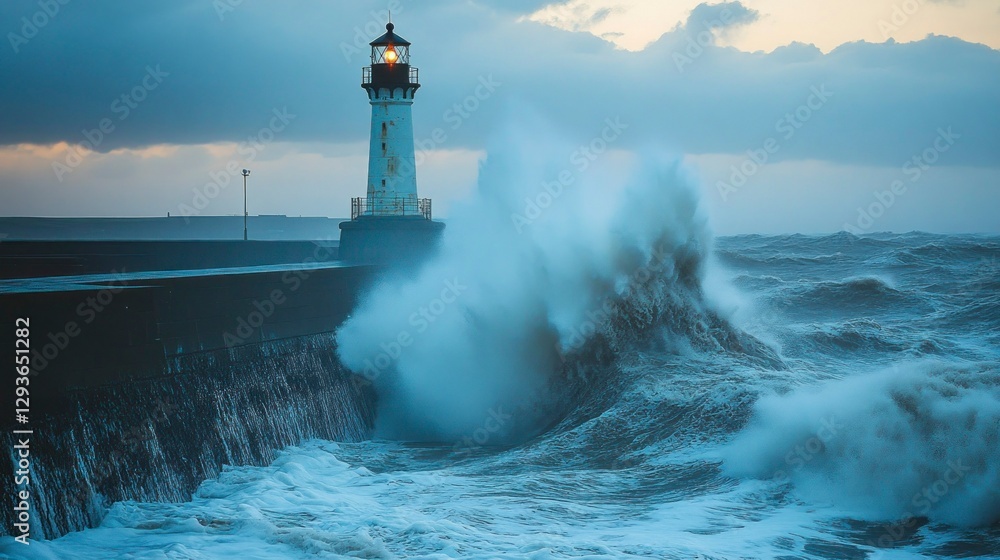 Lighthouse resiliently battling stormy seas coastal location gigapixel imagery dramatic environment aerial view nature's power Lighthouse resiliently battling stormy seas coastal location gigapixel imagery dramatic environment aerial view nature's power