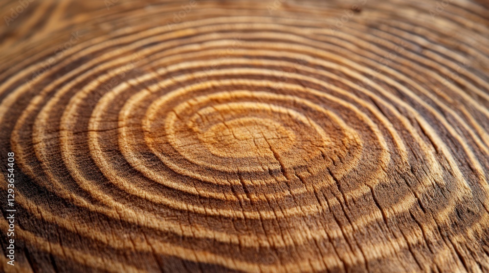 Fototapeta premium A detailed close-up of a wooden surface featuring an intricate circular design, showcasing the natural textures and patterns of the wood grain.