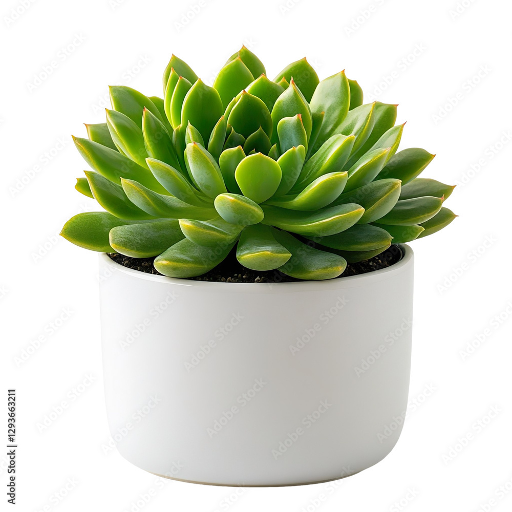 Front view of a Panda Plant Succulent in a White Ceramic Cylinder Pot isolated on a white transparent background Front view of a Panda Plant Succulent in a White Ceramic Cylinder Pot isolated on a white transparent background