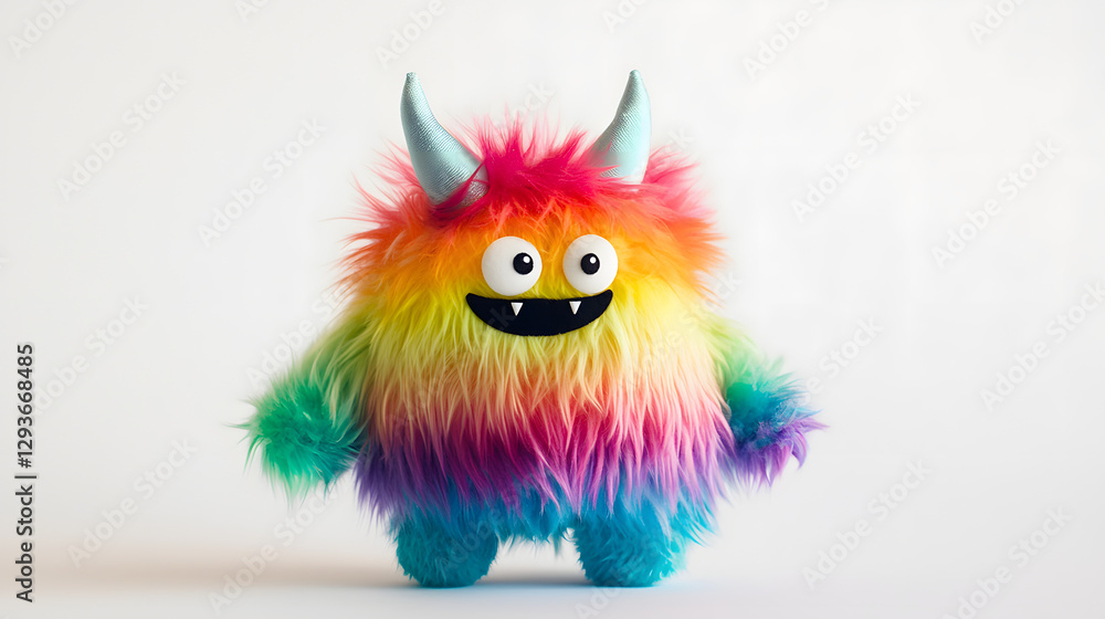 A colorful monster with a big smile on its face A colorful monster with a big smile on its face