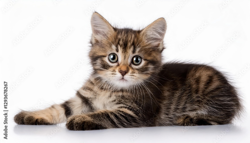 Fluffy White Kitten Against a Clean White Backdrop, Showcasing Soft Fur Textures and Gentle Eyes Amidst Pure Serenity. Fluffy White Kitten Against a Clean White Backdrop, Showcasing Soft Fur Textures and Gentle Eyes Amidst Pure Serenity.
