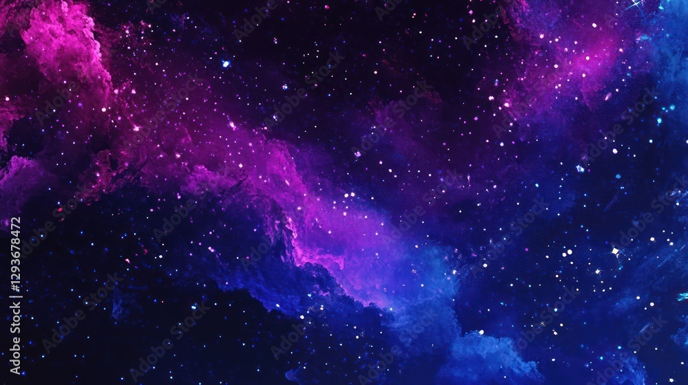 Fototapeta premium Abstract nebulae in deep space, vibrant colors, cosmic view, potential for use in space-themed designs or backgrounds