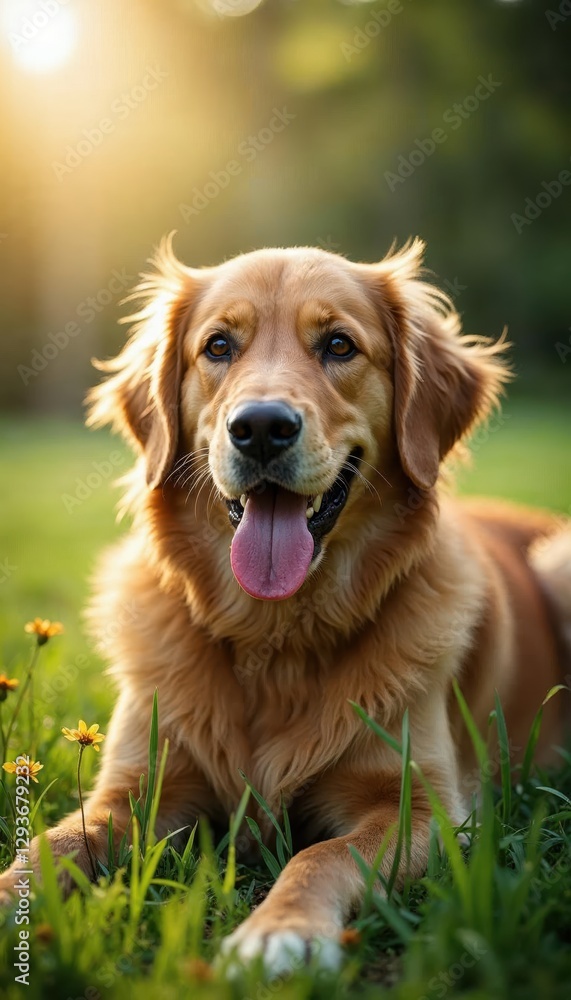 Golden Retriever in Golden Hour Golden Retriever in Golden Hour