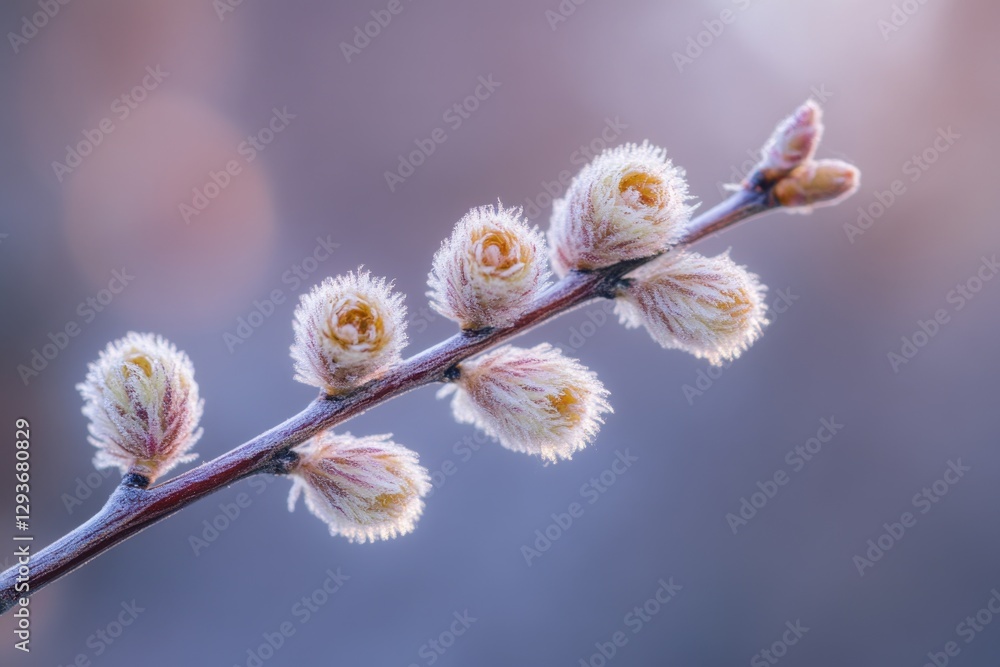 A detailed view of a plant branch with leaves and stems A detailed view of a plant branch with leaves and stems