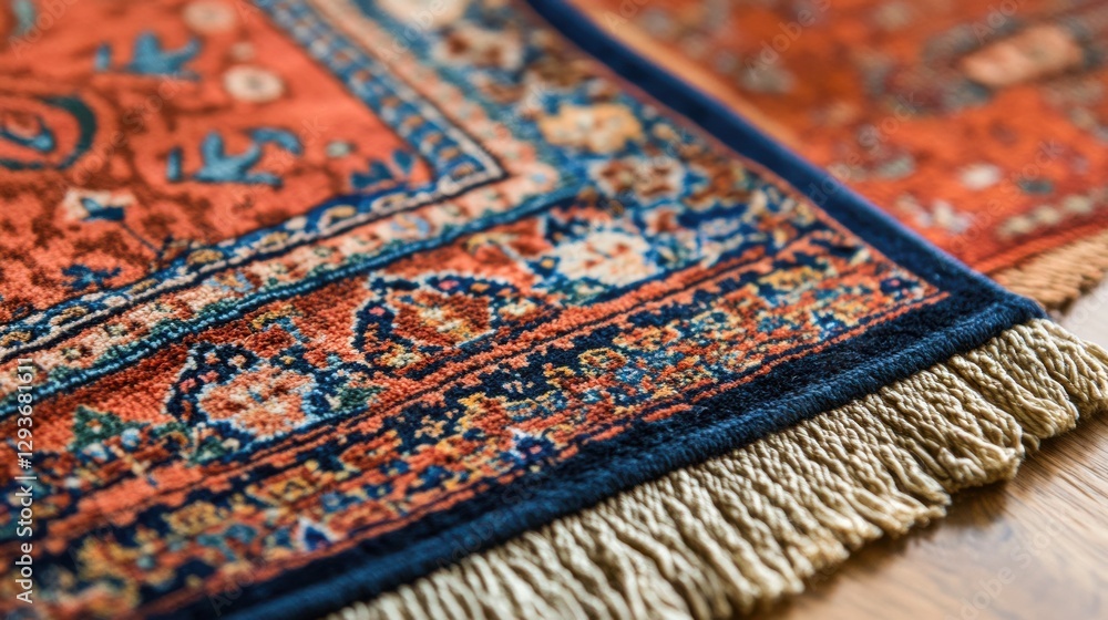 An open Quran with black prayer beads on a colorful ornate prayer rug. A peaceful and spiritual setting symbolizing devotion and faith in Islam. Beautiful Islamic imagery perfect for Ramadan, prayer, An open Quran with black prayer beads on a colorful ornate prayer rug. A peaceful and spiritual setting symbolizing devotion and faith in Islam. Beautiful Islamic imagery perfect for Ramadan, prayer,