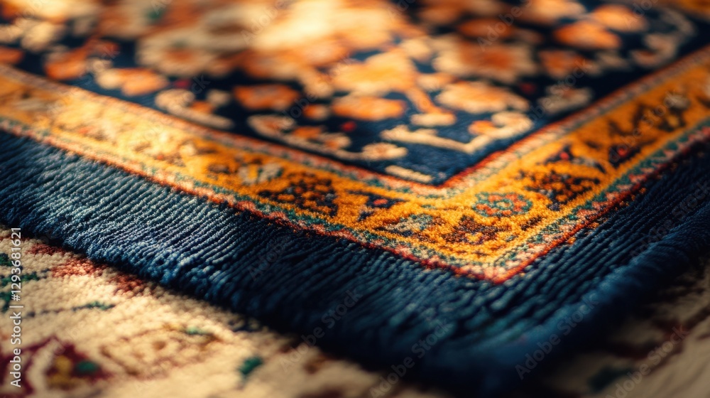 An open Quran with black prayer beads on a colorful ornate prayer rug. A peaceful and spiritual setting symbolizing devotion and faith in Islam. Beautiful Islamic imagery perfect for Ramadan, prayer, An open Quran with black prayer beads on a colorful ornate prayer rug. A peaceful and spiritual setting symbolizing devotion and faith in Islam. Beautiful Islamic imagery perfect for Ramadan, prayer,