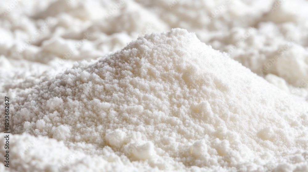 A close-up view of a small pile of white powder resting on a smooth table surface, highlighting its fine texture and delicate appearance. A close-up view of a small pile of white powder resting on a smooth table surface, highlighting its fine texture and delicate appearance.