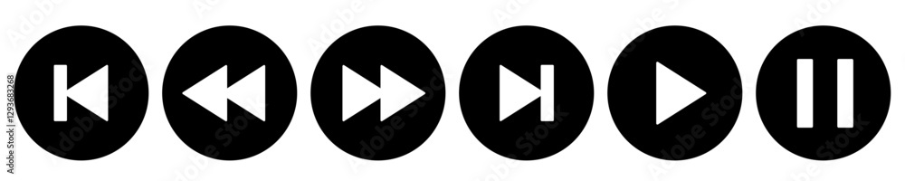 player interface icon. play button icon player interface icon. play button icon