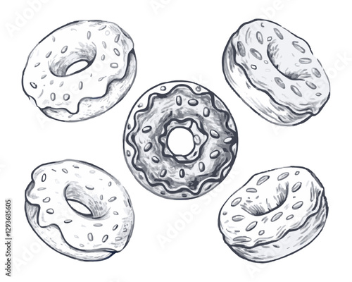 Hand-drawn dim sum sketch illustration. Vintage-style etching, perfect for packaging, prints, menus, and digital designs.