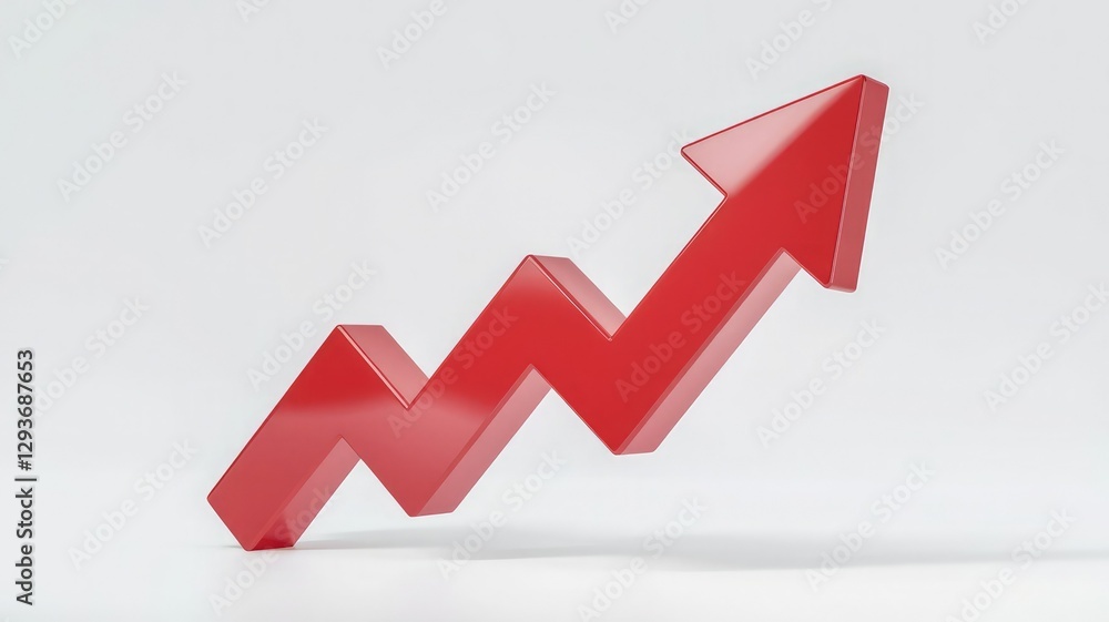 business graph with red arrow business graph with red arrow