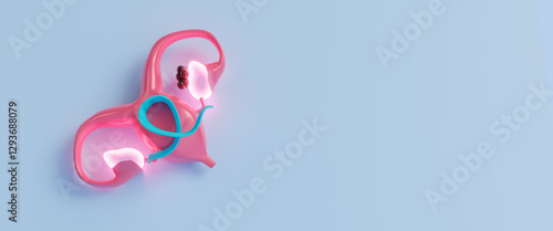 Fotografía World Day of Ovarian Cancer, May 8, uterus reproductive system, Ovarian cancer illness in women's health, Gynecological, Uterine cancer, Vulvar cancer, Panic disorder
