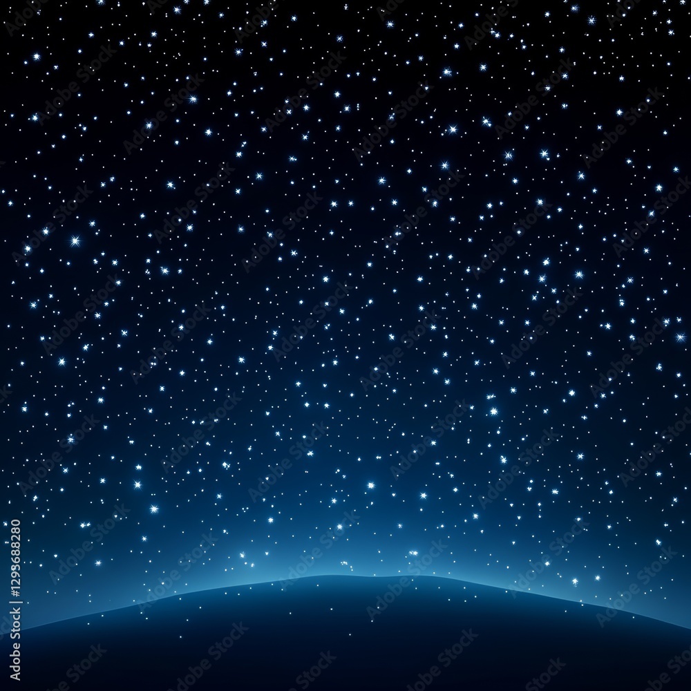 Fototapeta premium Starry night sky with celestial dappled glowing light effects.