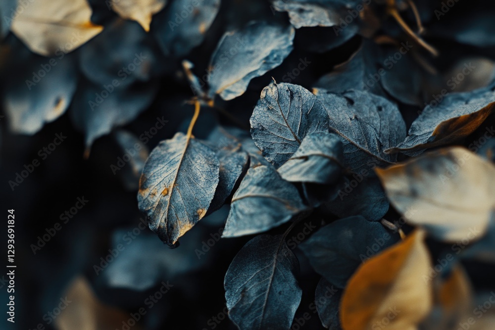 Fototapeta premium A high angle shot of a bunch of leaves
