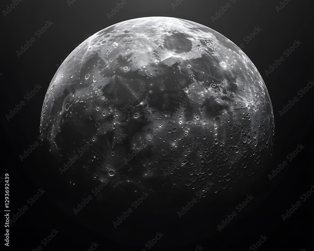 Full Moon, Space, Cratered Surface Full Moon, Space, Cratered Surface