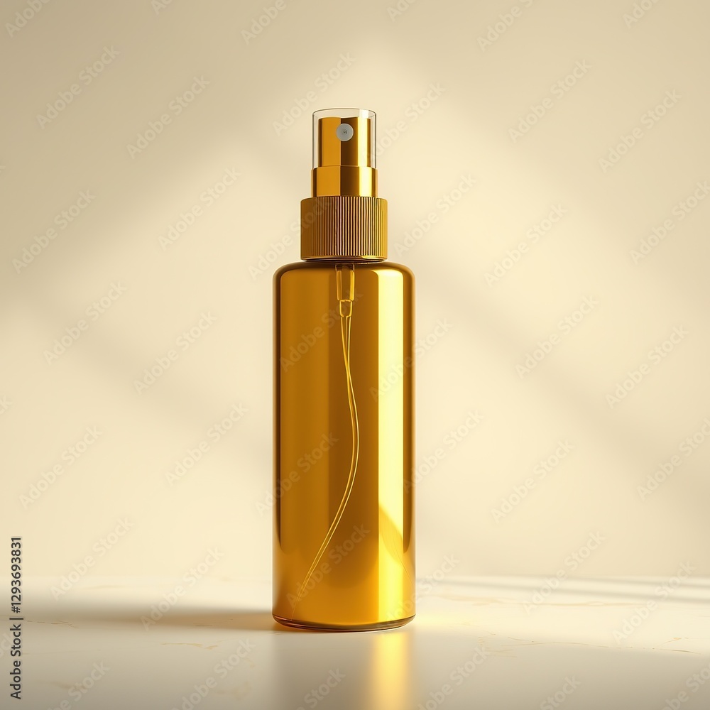 Luxurious Gold Mist Spray Bottle, Diagonal Lines Luxurious Gold Mist Spray Bottle, Diagonal Lines