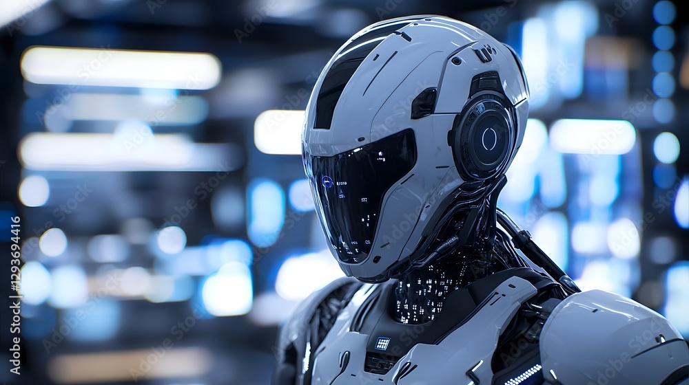 Futuristic humanoid robot with advanced technology and sleek design Futuristic humanoid robot with advanced technology and sleek design