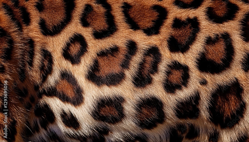 Lush Leopard Fur Texture, Majestic Felids Silken Mane Against a Rich Sunset Backdrop, Showcasing the Vibrancy of Wild Africa Under Golden Hour Lighting Lush Leopard Fur Texture, Majestic Felids Silken Mane Against a Rich Sunset Backdrop, Showcasing the Vibrancy of Wild Africa Under Golden Hour Lighting