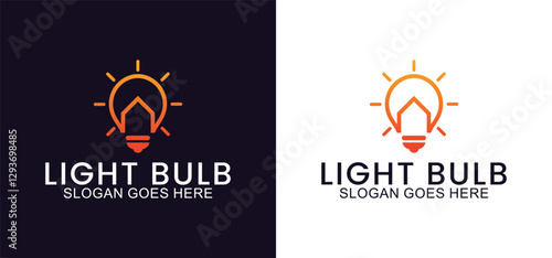 Free Download light bulb vector logo, Colorful light bulb design with symbol of technology, creativity, energy and light bulb shop - GFXLoad