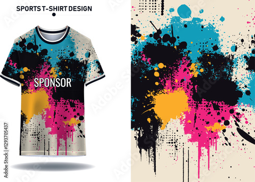 Sports jersey and background Design