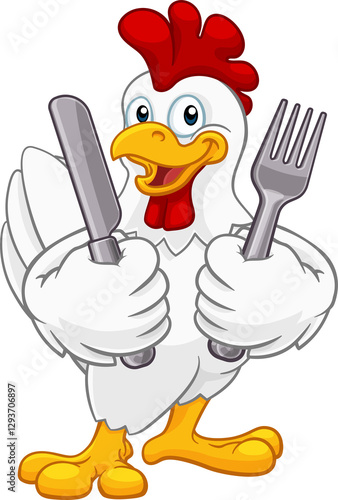 Chicken Rooster Cockerel Kn...