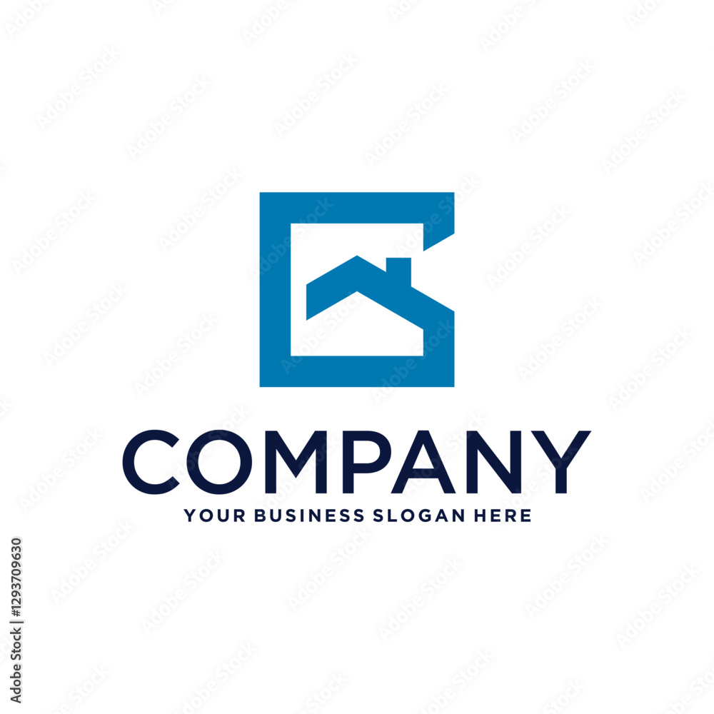Fototapeta premium real estate logo design with house and building