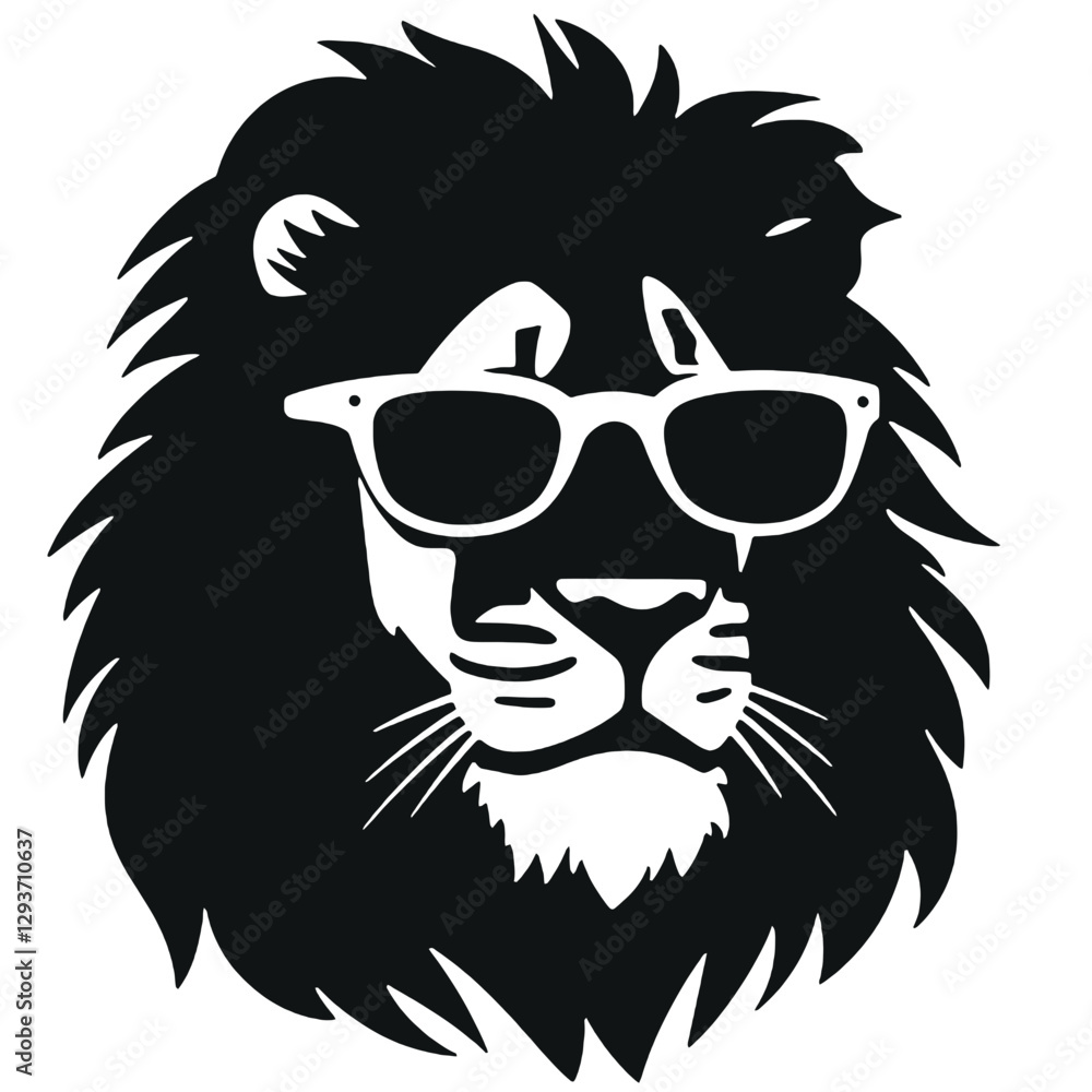 Obraz premium lion head silhouette